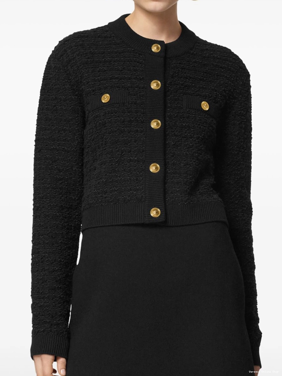 Affordable boucle jacket Versace tweed Women 0809